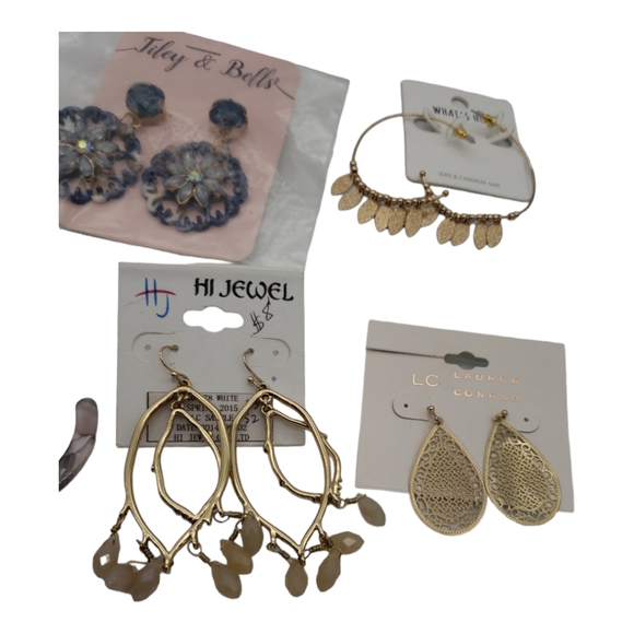 Earring Bundle 9 New Pair for Pierced Ears OS Multi Colors - Picture 5 of 8